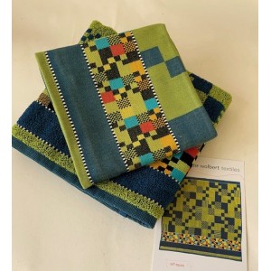 Set Hand- en Theedoek - Soft Square - Petrol